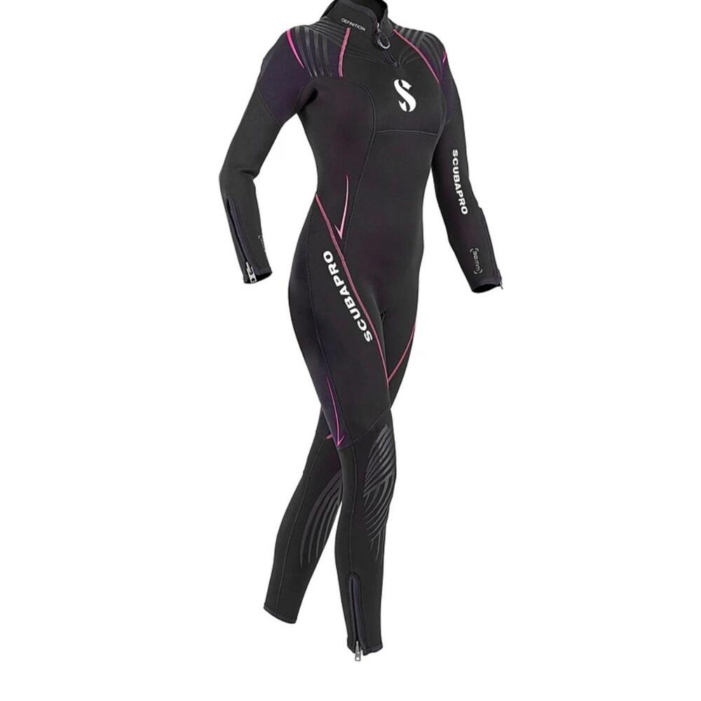 ScubaPro Definition Steamer 3mm Wetsuit Black/Pink Womens Size 0 XSmall Open Box